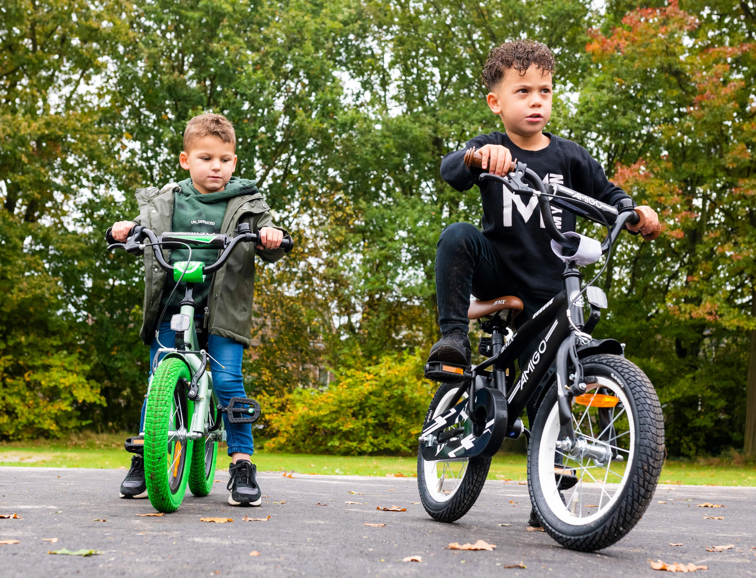 AMIGO BMX Fun 12 Zoll Jungen Rücktrittbremse Mattschwarz – Bild 9