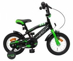 AMIGO BMX Fun 12 Zoll Jungen Rücktrittbremse Grün/Mattschwarz
