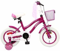 AMIGO Flower 12 Zoll 21,5 Cm Mädchen Rücktrittbremse Violett