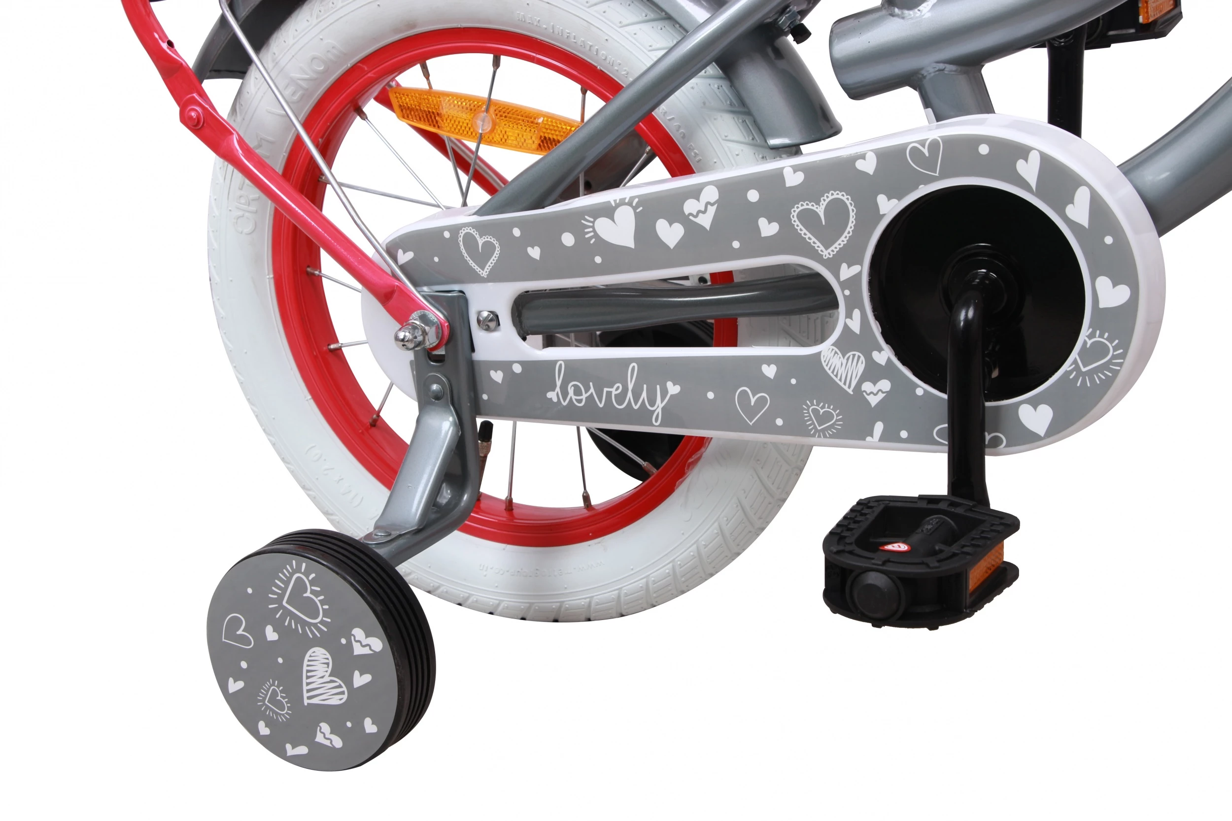 AMIGO Lovely 14 Zoll 23 Cm Mädchen Rücktrittbremse Grau – Bild 3