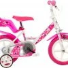 Dino Little Heart 12 Zoll 21 Cm Mädchen Felgenbremse Weiß/Rosa