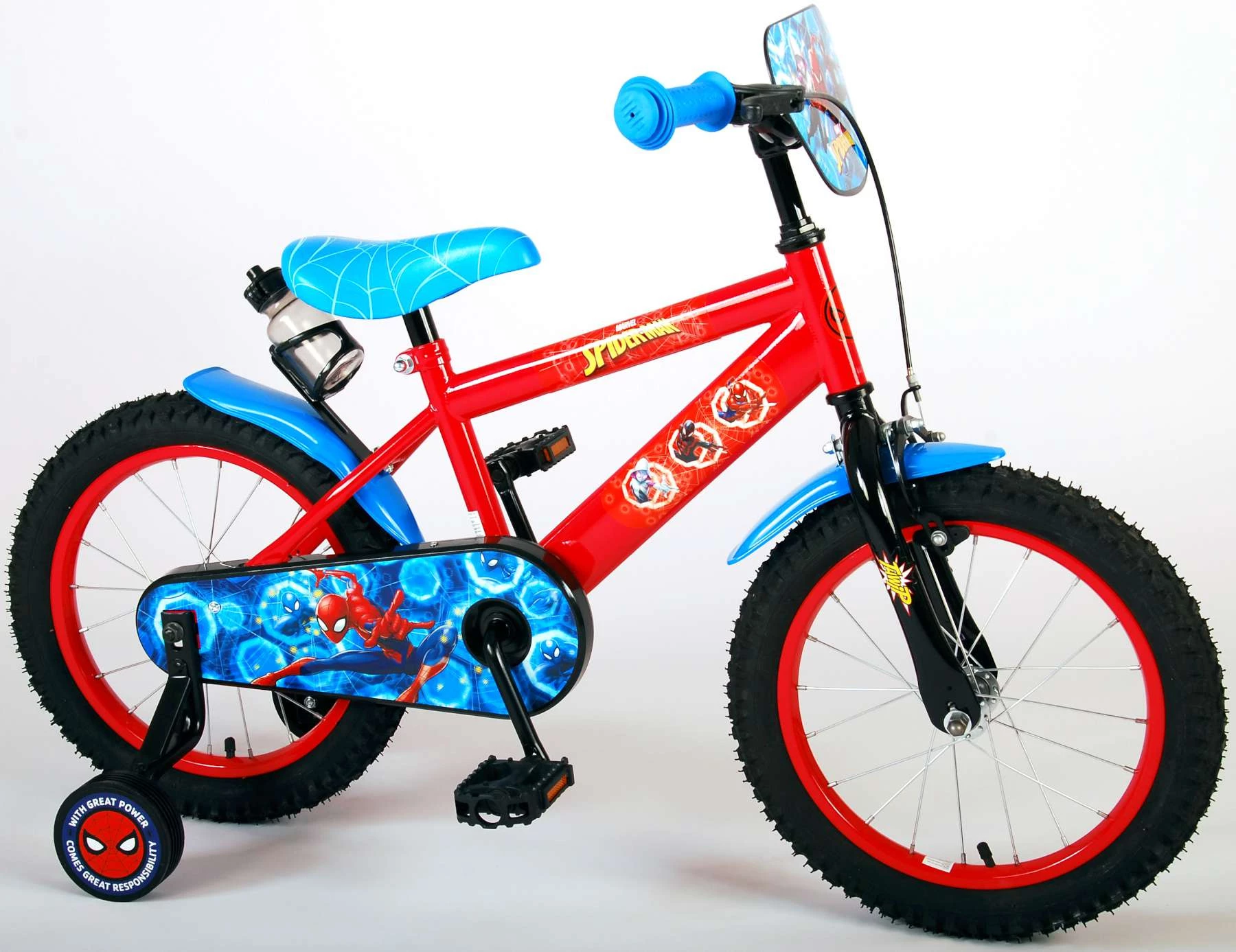 Marvel Spider-Man 16 Zoll 28 Cm Jungen Rücktrittbremse Blau/Rot – Bild 10