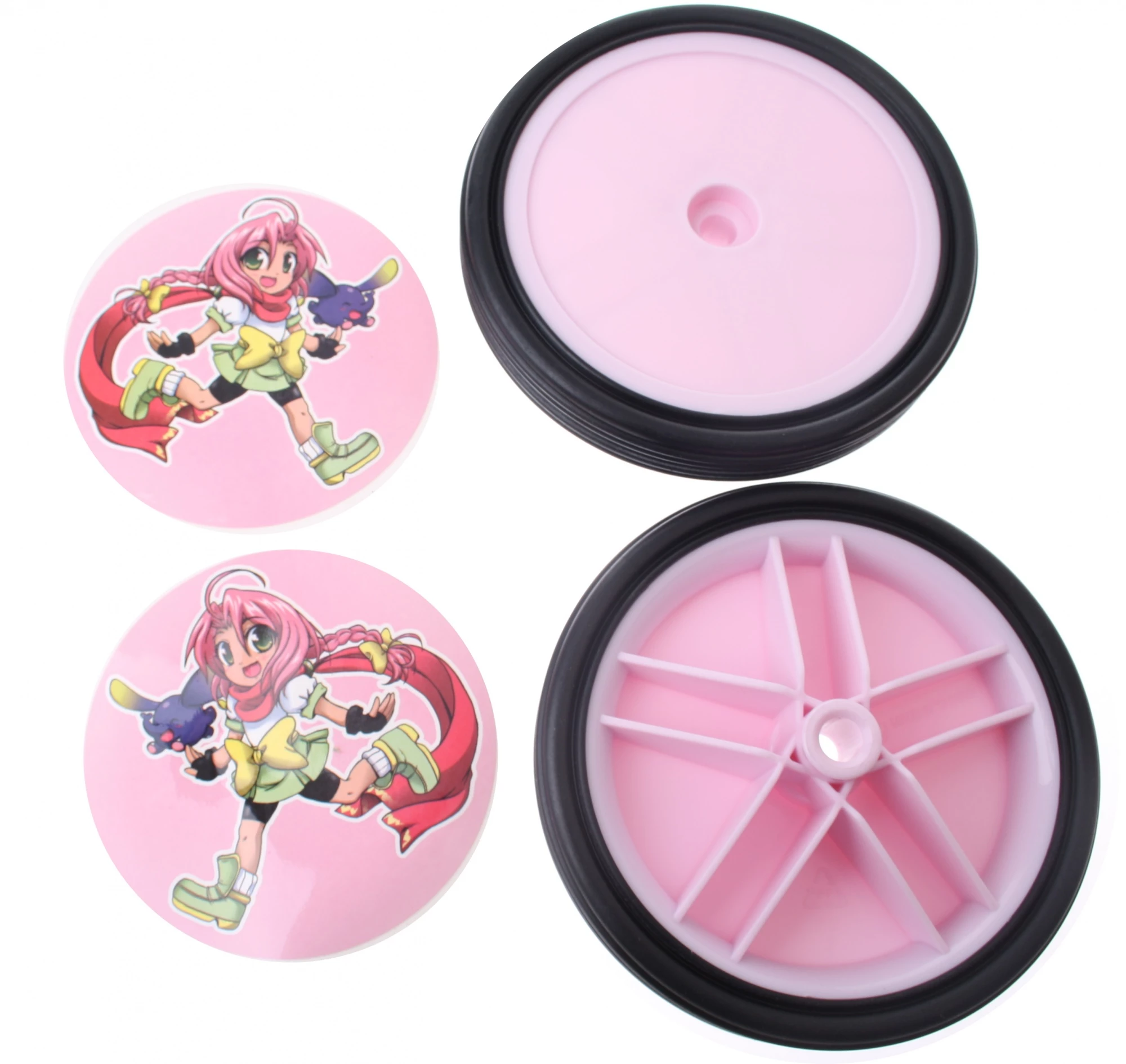 Pexkids Stützräder 12-20 Inch Mila PVC Schwarzes Mit Rosa