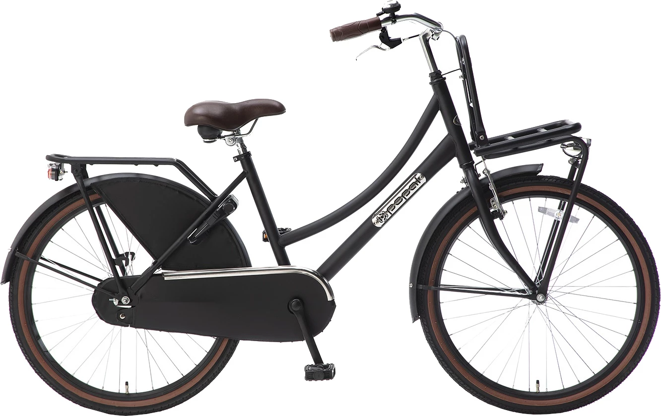 Popal Daily Dutch Basic 24 Zoll 42 Cm Mädchen Rücktrittbremse Mattschwarz