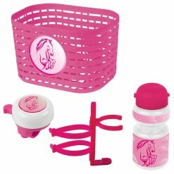 Ventura Accessoire-Set PaardMädchen Rosa/weiß 4-teilig