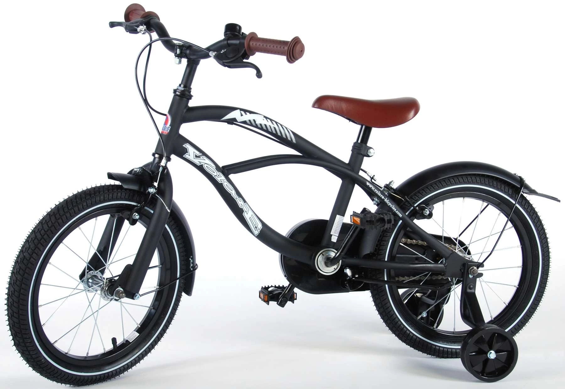 Volare Black Cruiser 16 Zoll 25,4 Cm Jungen Felgenbremse Mattschwarz – Bild 5