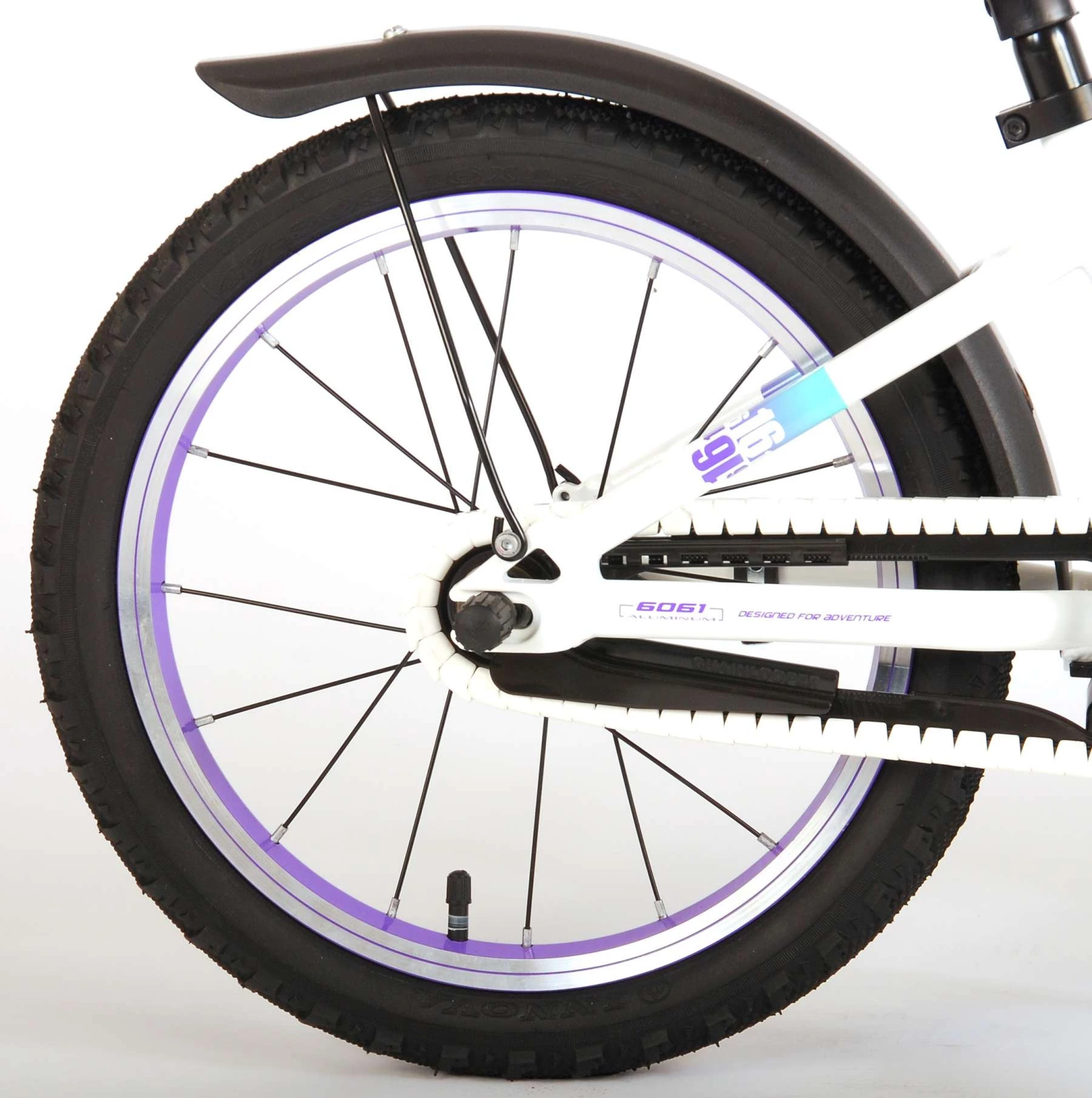 Volare Glamour 16 Zoll 25,4 Cm Mädchen Rücktrittbremse Weiß/Mintgrün – Bild 4