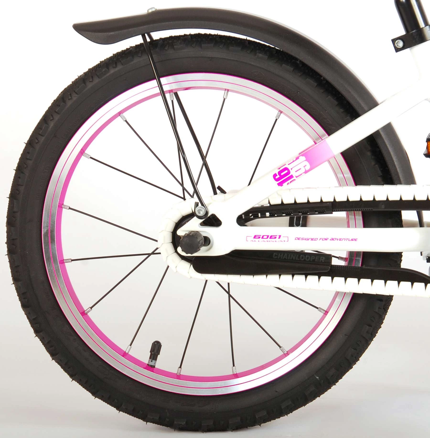 Volare Glamour 16 Zoll 25,4 Cm Mädchen Rücktrittbremse Weiß/Rosa – Bild 4