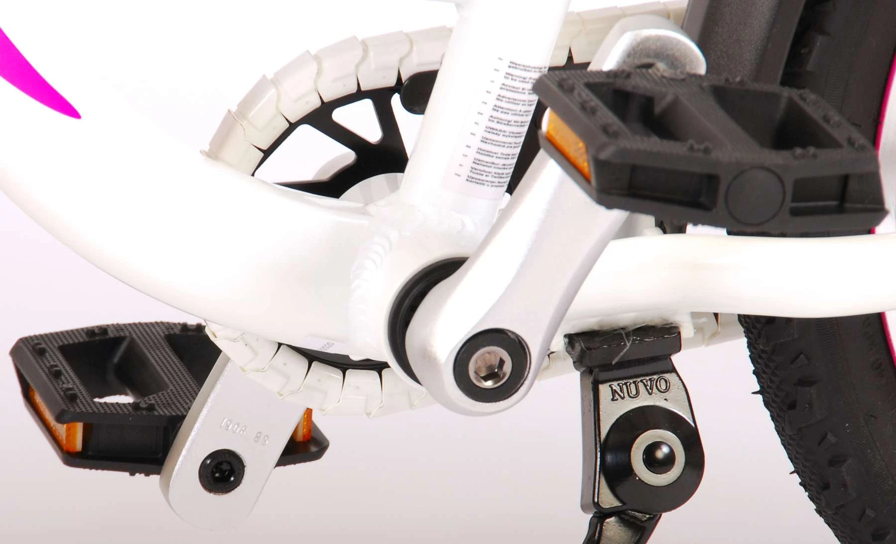 Volare Glamour 16 Zoll 25,4 Cm Mädchen Rücktrittbremse Weiß/Rosa – Bild 6