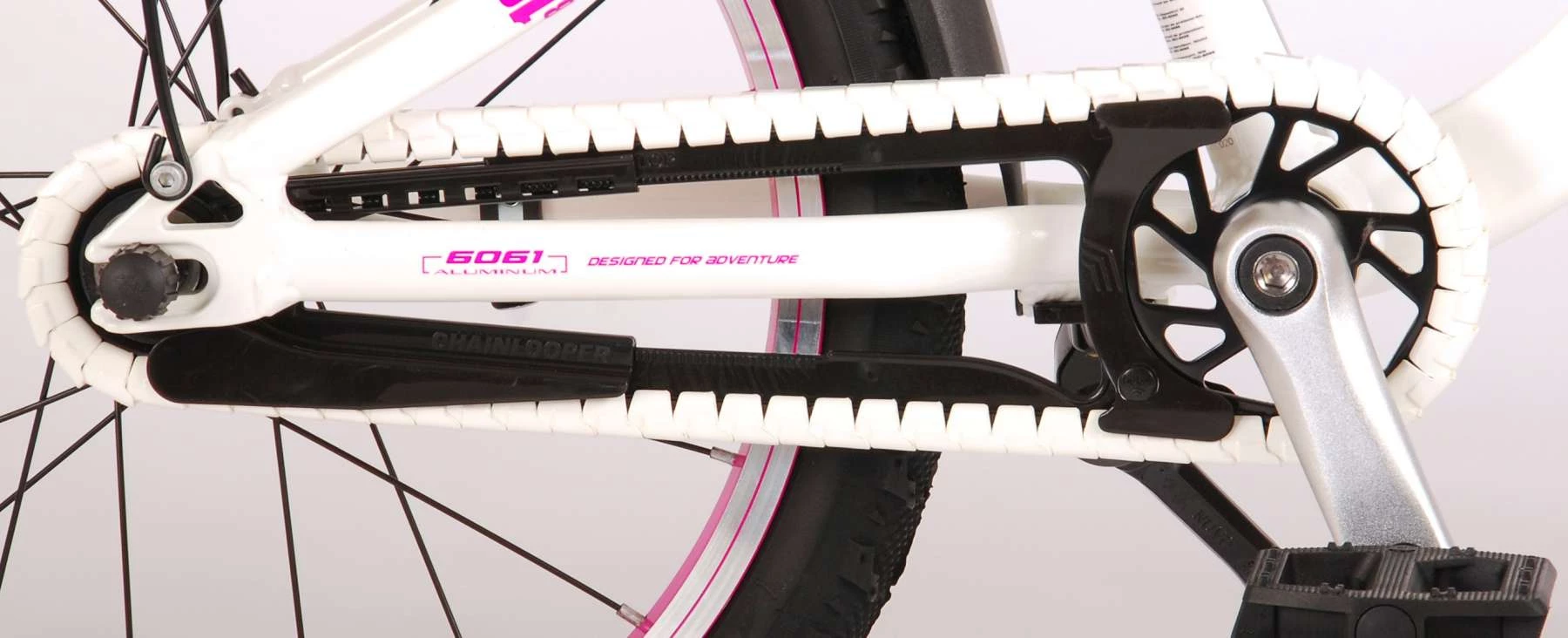 Volare Glamour 18 Zoll 24 Cm Mädchen Rücktrittbremse Weiß/Rosa – Bild 7